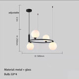 Nordic Designer Led Ceiling Chandelier Glass Lampshade G9 for Living Room Center Table Bedroom Pendant Lights Home Decors Fixture