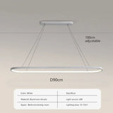Modern LED Linear Pendant Light - Simple Line Hanging Lamp for Dining Room