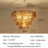 Luxury Murano Glass Ceiling Chandelier Pendant Light - Handcrafted Modern Hanging Lamp Fixture for Dining Room, Living Room & Home Interior Decor