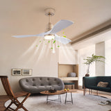 48 inch Indoor Ceiling Fan with LED Light, Ceiling Fan with Light and Remote, Modern Ceiling Fan for Bedroom Living Room