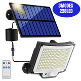 106/318LED Super Bright Outdoor Solar Lamp Waterproof 3 Modes Motion Sensor Human Induction Solar Garden Light Yard Garage Light