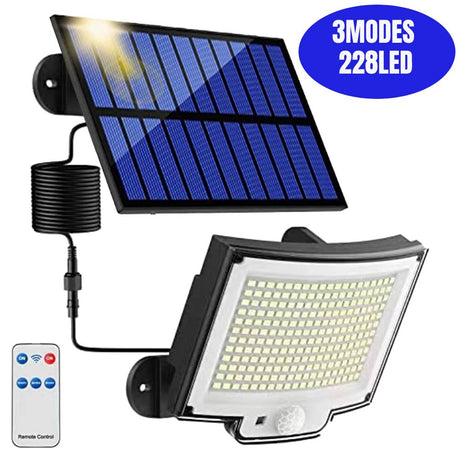 106/318LED Super Bright Outdoor Solar Lamp Waterproof 3 Modes Motion Sensor Human Induction Solar Garden Light Yard Garage Light