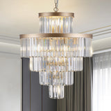 Luxury Golden Crystal Chandelier Modern Chandeliers Lights Fixture Hanging Pendant Light Fixture Dia 23.6 Inch