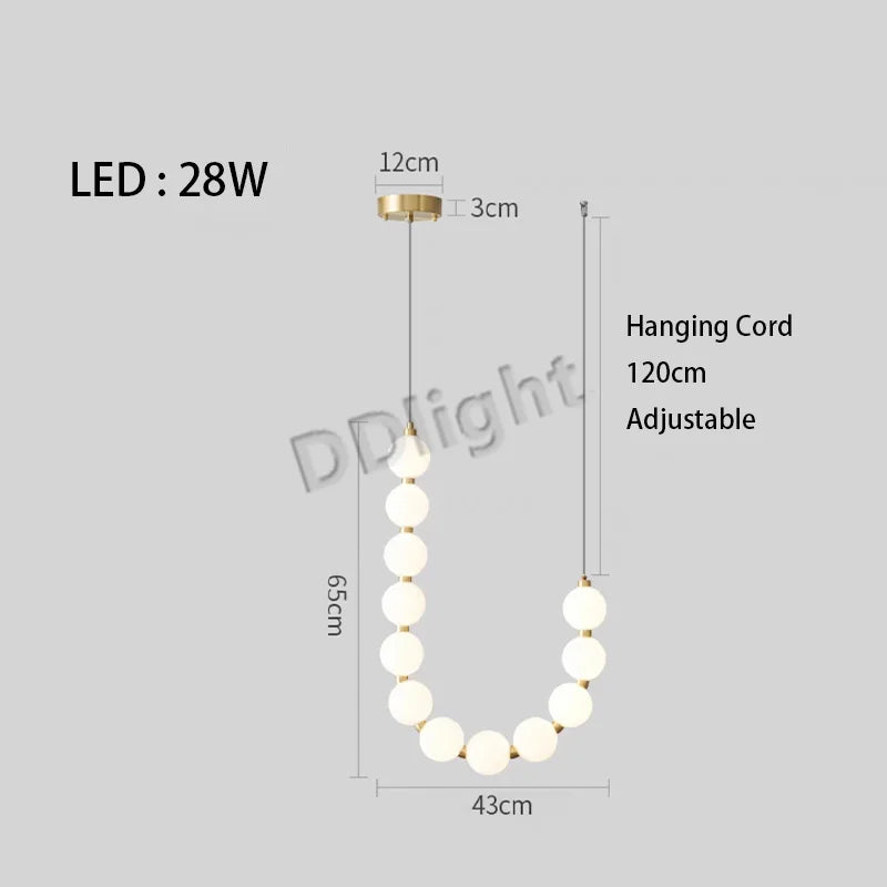 2025 Modern Magic Bean LED Ceiling Chandeliers All Copper White Ball Lustres Hanging Lights Home Decor Suspension Light Fixtures