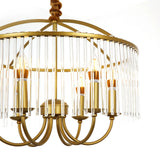 Pendant Light Ceiling Mounted Light Crystal 6-Light Pendant Lamp Vintage Retro Ceiling Hanging Light Fixture