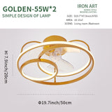 Modern simple LED Ceiling Fan Lamp with remote control Dining Room Bedroom Lamp Silent ceiling Fan light fixture Indoor lighting