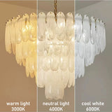 Luxury Modern Glass Chandelier Light - Decorative Ceiling Pendant Lamp Fixture for Living Room, Bedroom, Dining Room & Restaurant