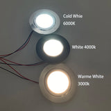 12V Embedded LED IP65 Camping Light 3W 5W Downlight Kitchen Living Room Ceiling Lamp 304 stainless steel Slim 14mm Cut Hole 55mm