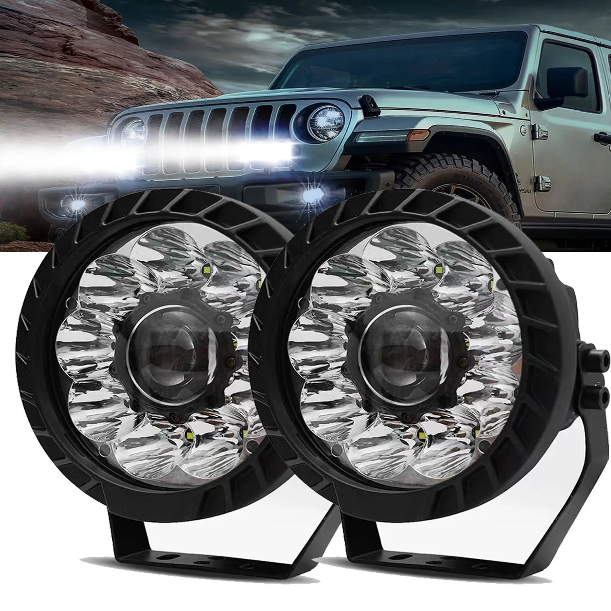 Led Spotlights For Truck Led Laser for Street Vehicles LED Search Light 12V Work Driving Off Road Boat Truck Accessories 4x4