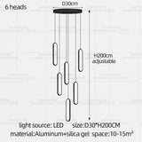 Minimalist Chandelier Nordic Hanging Modern LED Pendant Light Living Room Restaurant Villa Loft Ceiling Staircase Pendant Light