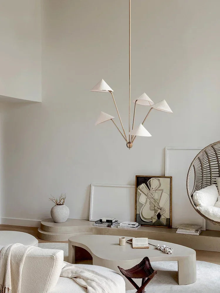 Wabi Sabi Ceiling Pendant Lamp Japan Cloth Hanging Chandelier Living Room Homestay LED Light Kitchen Island Lustre Room Decor