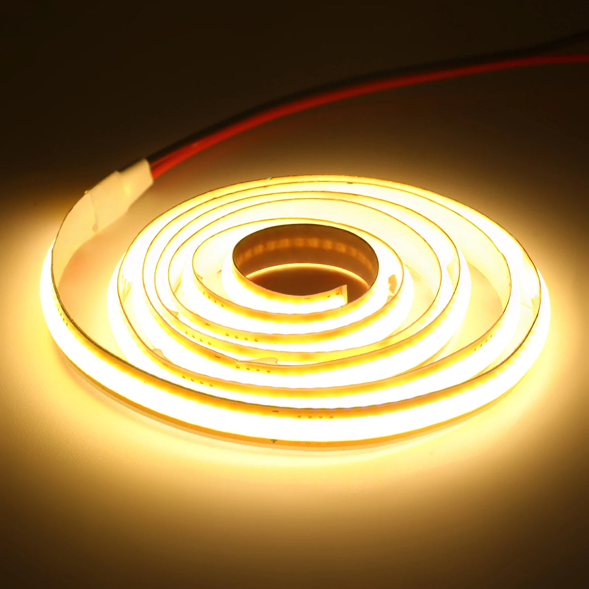 DC 12V/24V Cuttable COB LED Strip Lights (400 LEDs/m, 3000K/4000K/6000K) - Flexible Linear Tape Light for Indoor Home Decor (1m–10m)