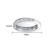 Modern Crystal Circle Chandelier - Minimalist LED Ring Light for Living Room