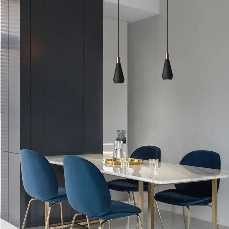 Modern LED Pendant Lamp - GU10 Black Kitchen Island Hanging Light