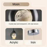 Modern Luxury Pendant Light Creative Moon Restaurant Ceiling Lamp Indoor Decoration Lighting Fixtures Living Bar Counter