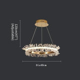 French Light Luxury Lamps Modern Minimalist Living Room Diningroom Bedroom Lighting Internet Celebrity Ring  Crystal Pendant