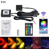 1/2/4 Split Fiber Optic Light Kit - RGBW Starry Sky Lamp with Bluetooth App & Music Sync - Distributed Ceiling Star Light for Car & Home