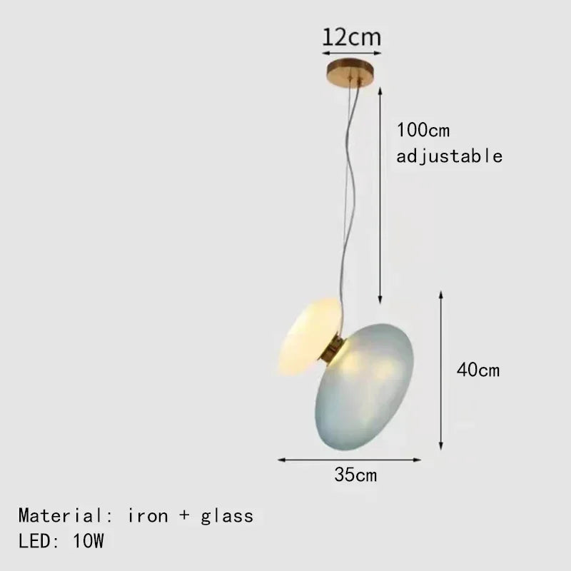 Nordic Creative Cobblestone Glass LED Pendant Chandelier for Restaurant Kitchen Bedroom Bedside Hotel Indoor Decor Lighting 2026