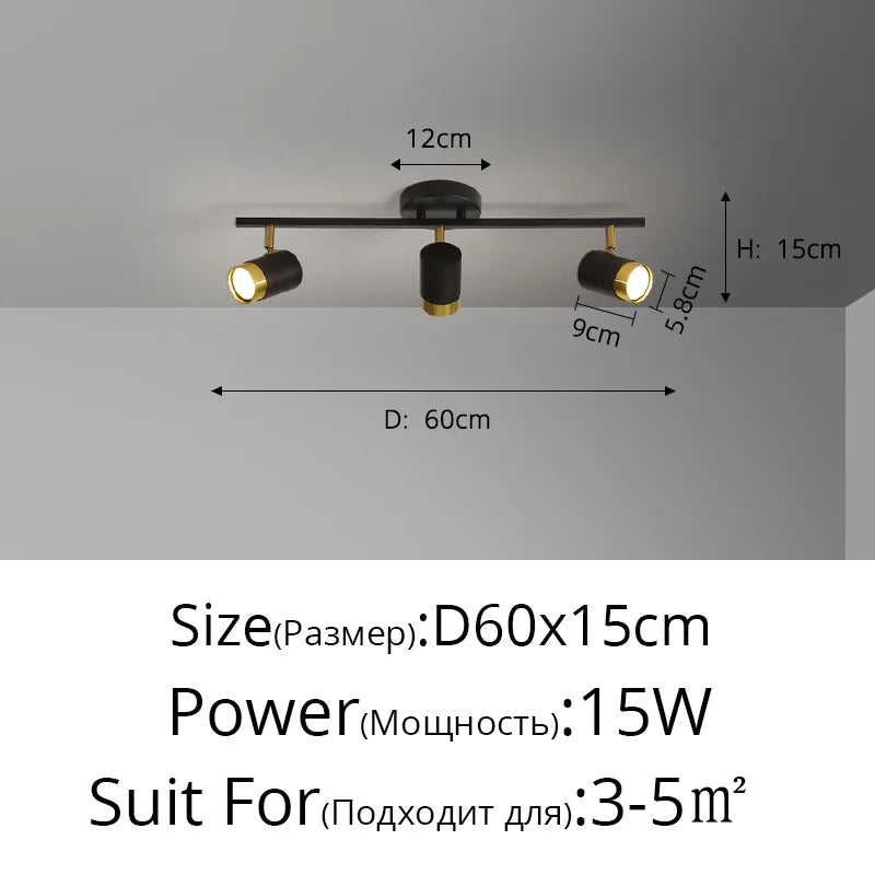 Corridor Led Chandelier With Spotlights Nordic Strip Ceiling Lamp For Living Room Bedroom Balcony Home Decors Lighting Fixtures
