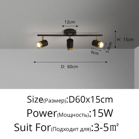 Corridor Led Chandelier With Spotlights Nordic Strip Ceiling Lamp For Living Room Bedroom Balcony Home Decors Lighting Fixtures