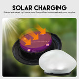 Solar Powered Frosted Pebble Lawn Light - Outdoor Waterproof Portable Ground Lantern & Decorative Garden Accent Lamp for Home Yard & Patio Pathways