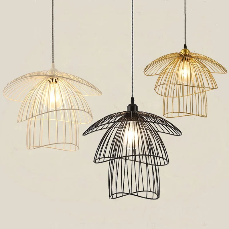 Nordic art pendant light living room dining room bedroom hallway foyer balcony modern minimalist wrought iron lighting fixtures