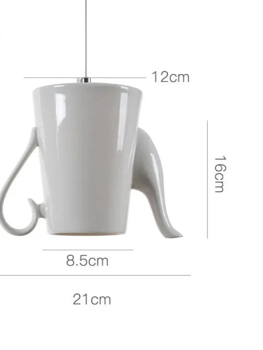 Modern Tea Cup Teapot Hanging Lamp Ceramic Led Pendant Lights Dining Room Kitchen Home Decors Luminaire Lighting Fixtures