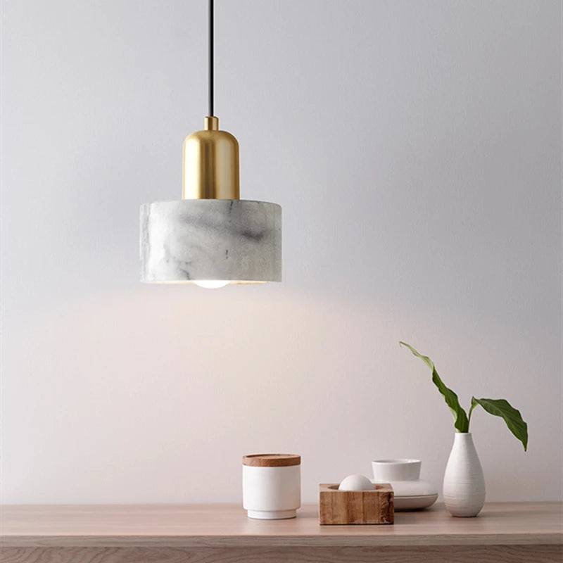 Modern Pendant Lights Nordic Marble Hanglamp For Bedroom Dining Room Cafe Bar Decor Luminaire Suspension Home E27 Loft Fixtures