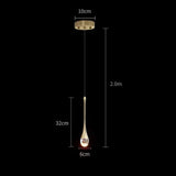 Nordic LED Pendant Lights Luxury Crystal Hanging Lamp Indoor Lighting for Home Living Dining Bed Room Kitchen Bathroom Decor