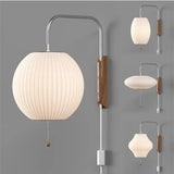 Japanese Wabi-Sabi Silk Fabric Wall Sconce Lamp - Minimalist Textile Wall Light Fixture for Living Room, Bedroom, Porch & Hotel Corridor Decor
