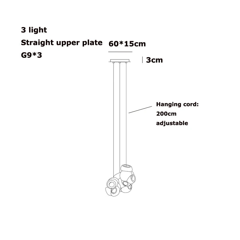 2026 New Trend Home Decoration Geometric Glass G9 LED Chandelier Lighting Lustre Para Sala Estar For Living Room Dinning Room