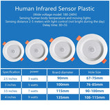 Recessed Stairs Lighting Downlight Human Body Motion Sensor Ceiling Lights 3W 5W 7W 9W Smart Home LED Spot Built-in Lamp