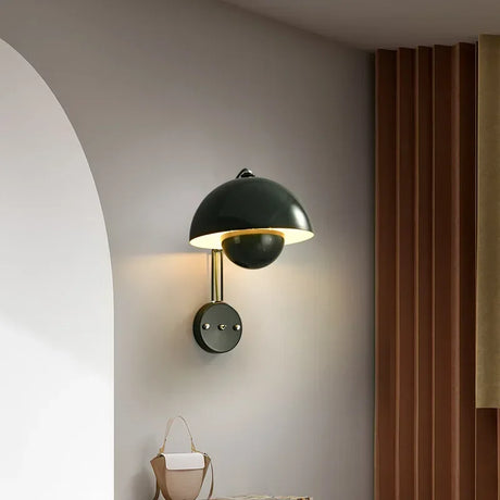 E27 Nordic Wall Lamp LED Torch Bedside Lamps Indoor Lighting Fixture Mushroom Sconces Creative Macaron Switch for Living Room