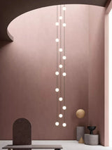 LED Minimalist Style Chandelier Hanging Stairs Pendent Lamp Designer Living Room Kitchen Bedroom Pendant Light Indoor Lighting
