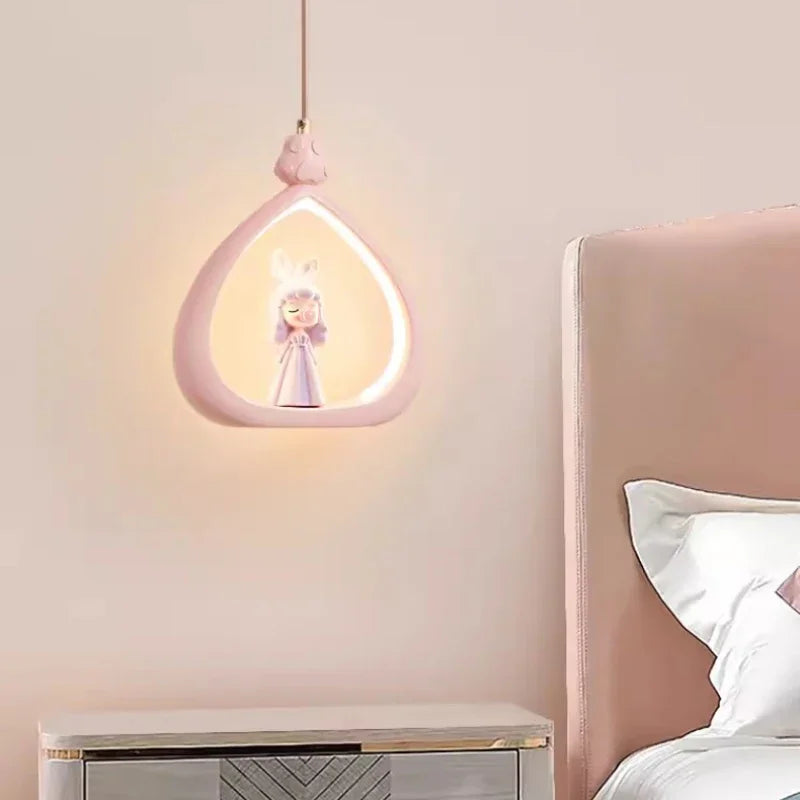 Princess Room Chandelier - Cute Cream Style LED Light for Girls Bedroom