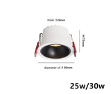 IP65 COB Waterproof Spotlight Recessed 5 Colors and 3 Emitting Colors