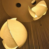 Japanese Wabi-sabi Style Modern Fabric Living Room Bedroom Chandelier Restaurant Art Shell Pendant Lights Home Decor Soft Light