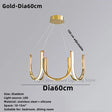 Nordic Gold Postmodern Minimalist  Led Ceiling Chandelier For Living Room Bedroom Restaurant Indoor Lighting Pendant Lamp