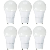 60W Equivalent GU24 Base A19 LED Light Bulbs, Soft White, 6-Pack