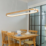 Nordic Lamp Solid Wood Pendant Lights Restaurant Chandelier Simple LED Light Bar Dining Room Long Strip Lamps Lighting Fixture