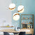 Nordic LED Pendant Lights Dining Table Decors Bedroom Restaurant Chandelier Fixtures Golden Hanging Lamp Ball Lampshade