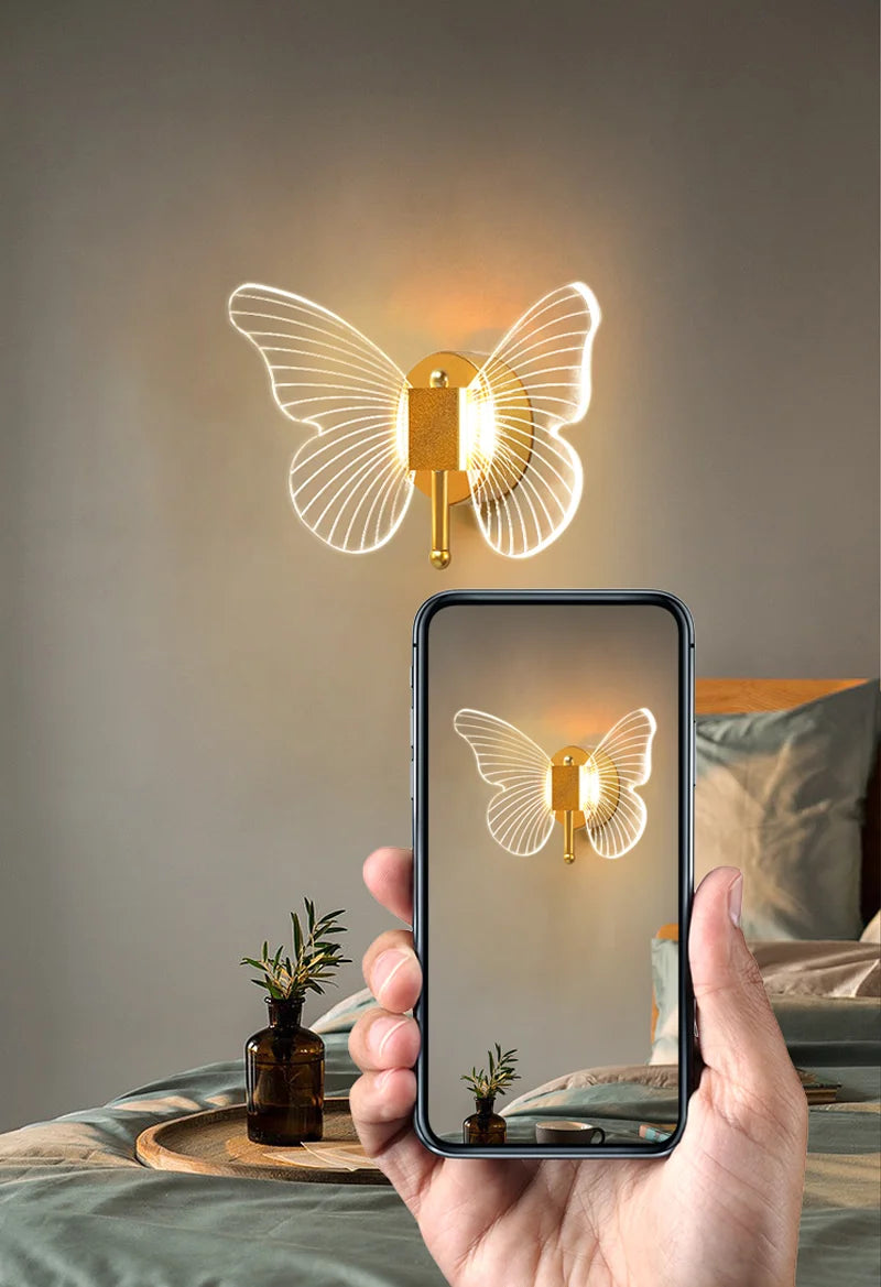 LED Pendant Light Fixture Butterfly Hanging Lamps For Ceiling Kitchen Bedside Living Room Decor Pendant Lamp