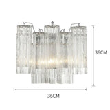 Italian Murano Glass LED Wall Lamp - Luxury Decorative Sconce Light Fixture for Bedroom Bedside, Living Room & Restaurant