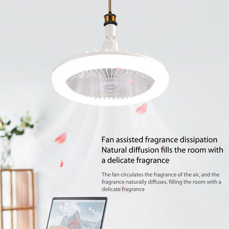 30W Ceiling Fan with Lamp E27 Converter Base Silent Cooling Fan Light Remote Control Home Chandeliers 3 Speed Fan for Bedroom