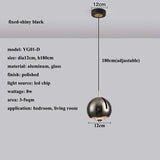 Modern Adjustable Angle LED Round Pendant Light - Stretchable Minimalist Chandelier Lamp for Bedroom Bedside, Dining & Home Decor