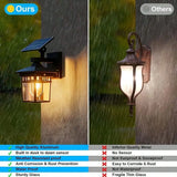 Retro Solar Outdoor Light Fixture (1/2-Pack) - IP65 Waterproof LED Lamp with Light Sensor for Garden, Camping & Porch Decor