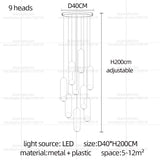 Nordic Home Decor LED Chandelier Villa Living Room Ceiling Light Suspended Staircase Pendent Lamp Dining Table Pendent Light