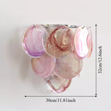 Italian Murano Glass LED Wall Lamp - Luxury Decorative Sconce Light Fixture for Bedroom Bedside, Living Room & Restaurant