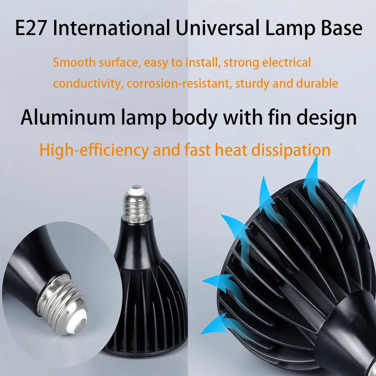 E27 25W 30W Par30 Spotlight  Led Full spectrum plant Grow Light Ra98 plant Lamp AC85-265V
