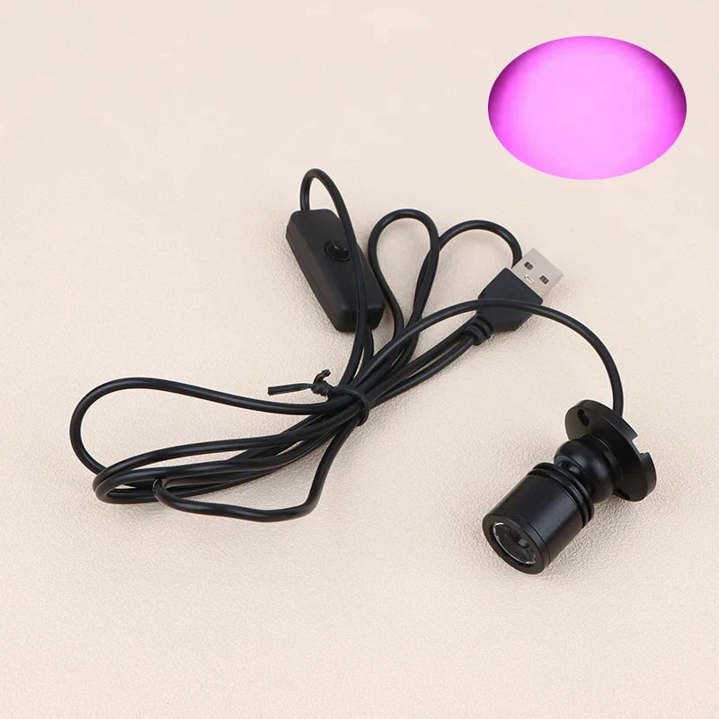 LED USB 5V 3W Led Spot Light Surface Mounted Cabinet Showcase Counter Jewelry Lamp Rotatable Angle Ceiling Mini Spotlight